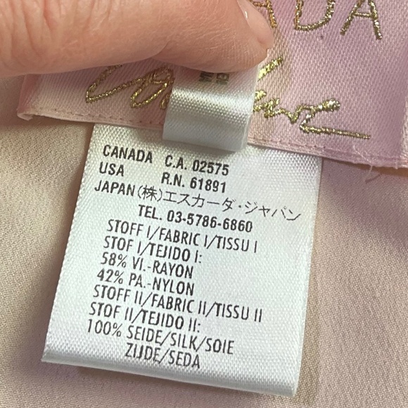 Escada Black Lace Pink Silk Pencil Skirt Coquette Romantic Party Holiday Glam 40 - Picture 9 of 11